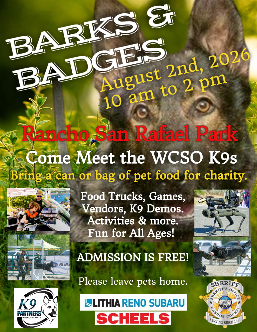 Poster for 2026 Barks and Badges
